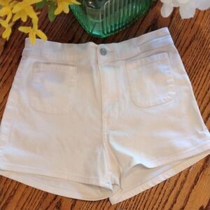 Abercrombie & Fitch White Jean Shorts